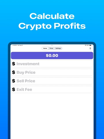 Crypto Profit Loss Calculator iPad screenshot