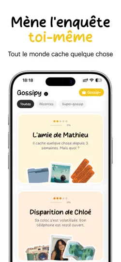 Capture d'écran de Gossipy sur iPhone 1