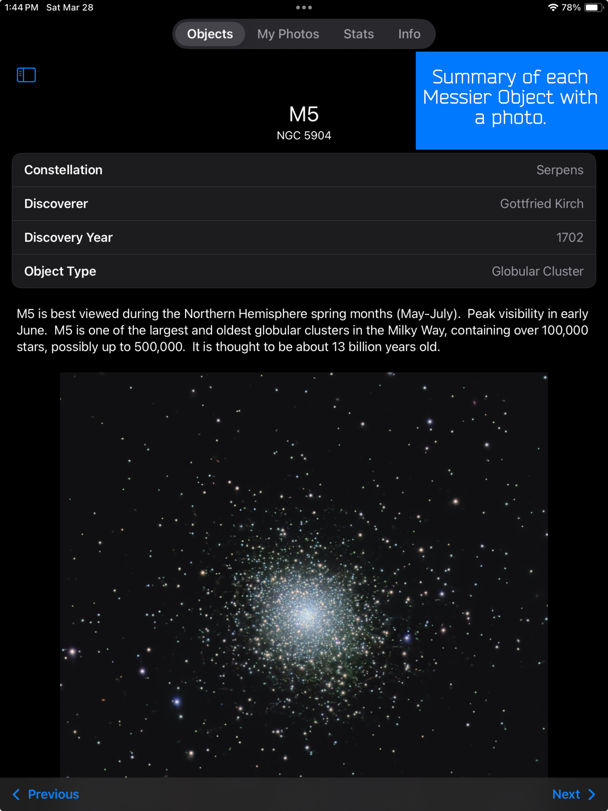 Messier Journal screenshot 12
