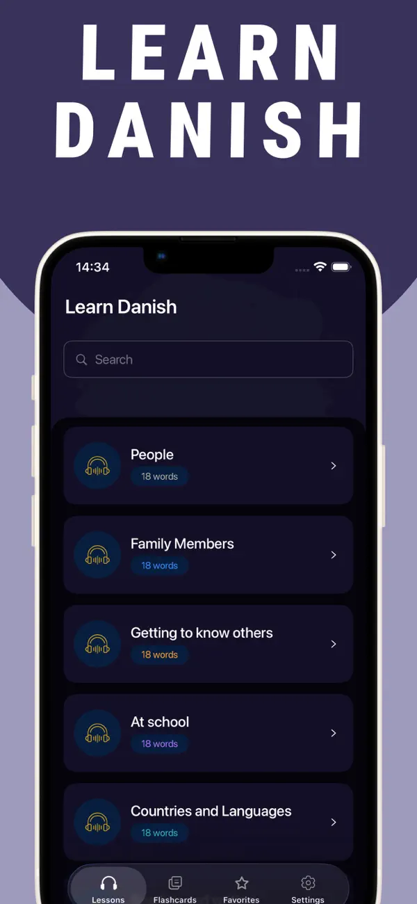 Screenshot #1 pour Learn Danish - Lentil
