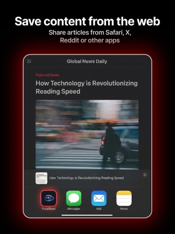 FocalRead: Speed Reading iPad screenshot