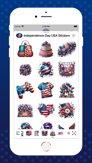 Independence Day USA iStickers Screenshot