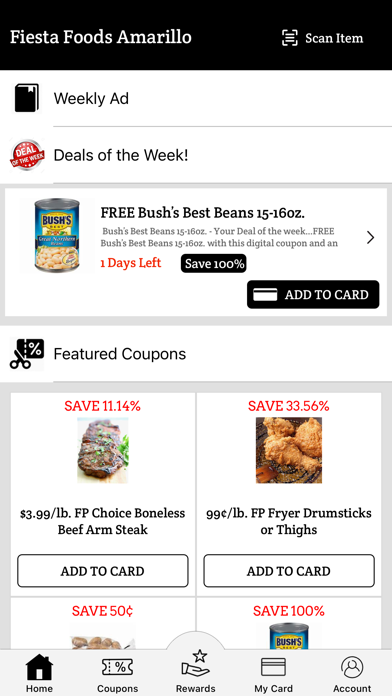 Fiesta Foods Rewards Screenshot