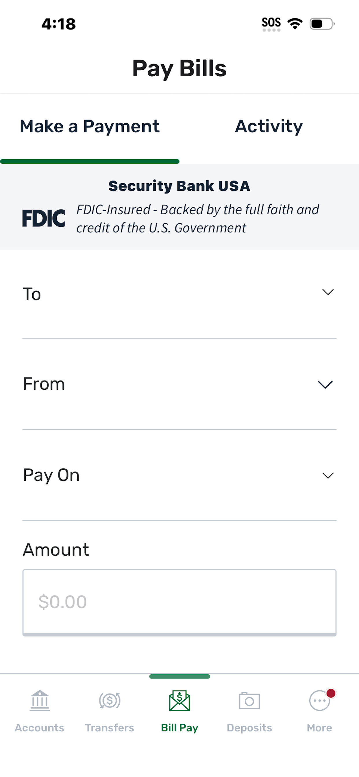 Security Bank USA Mobile screenshot 4