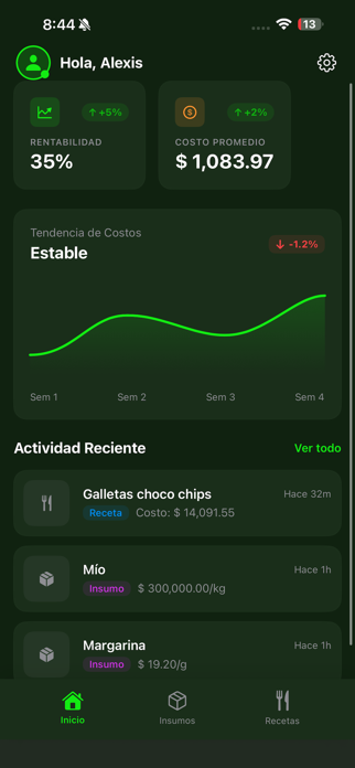 Recetas&Costos Screenshot 1 of 4