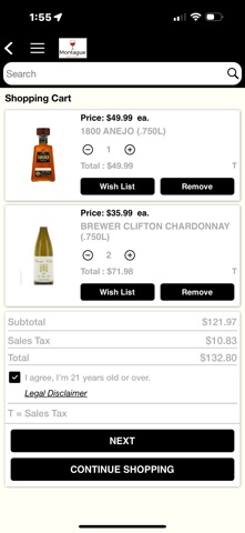 Montague Wines & Spirits Screenshot 3 of 4