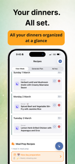 Planea - Meals simplified screenshot 2