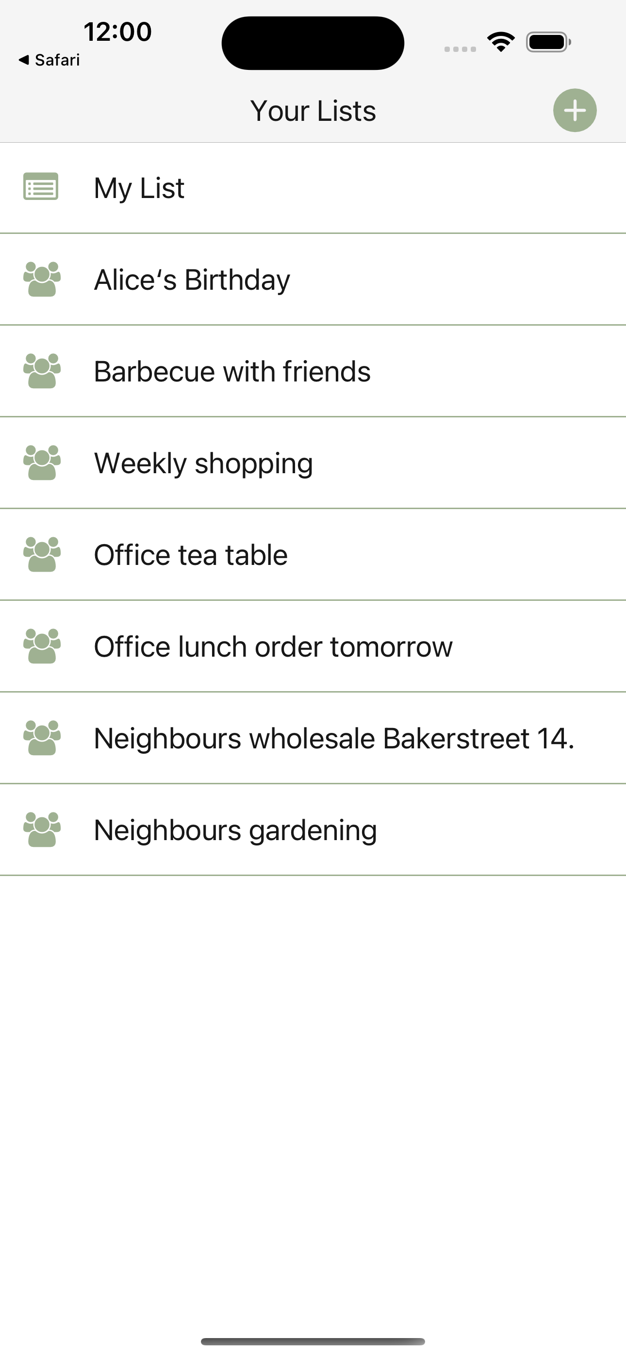 Smart Family Shopping List