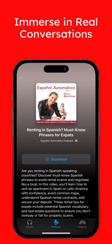 Glisten · Language Podcasts iPhone screenshot