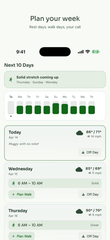 Walk Window: Walking Weather iPhone screenshot