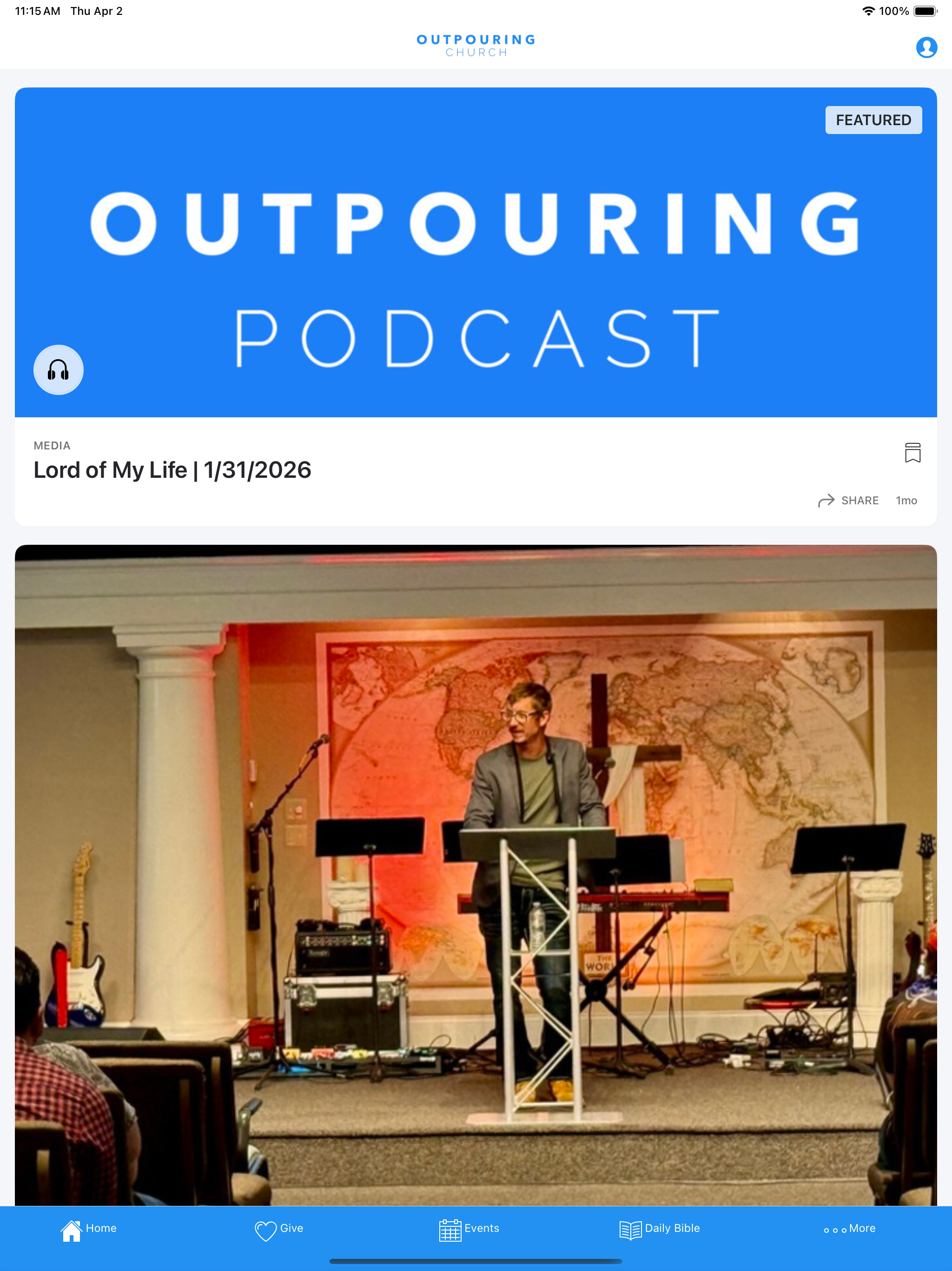 Outpouring Church screenshot 3