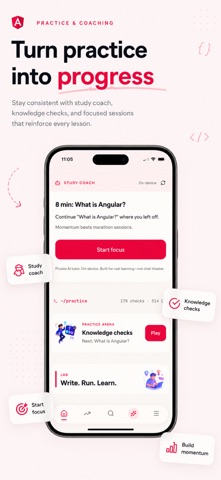 Learn Angular & TypeScript iPhone screenshot