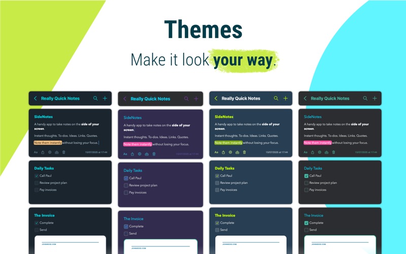 Screenshot #3 pour SideNotes – Screen Edge Notes