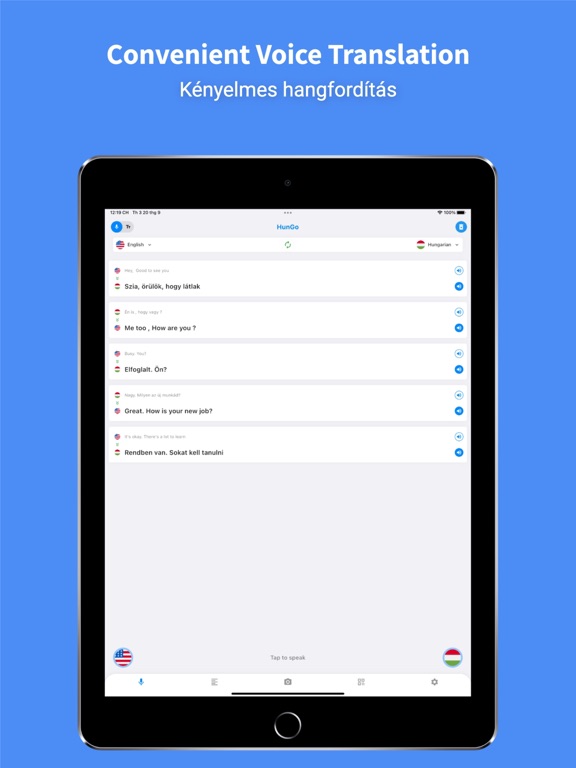 Hungarian Translator: Voice + iPad screenshot