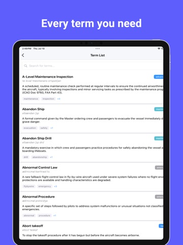 Professional English:Termify iPad screenshot
