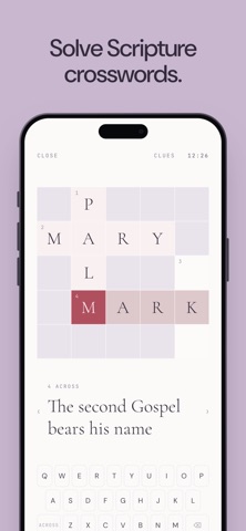 Bible Crossword Puzzle Game iPhone screenshot