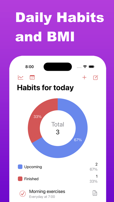 Easy Daily Habits and BMI Screenshot