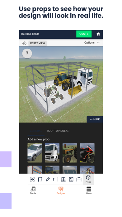 True Blue Sheds, Shed Designer Screenshot