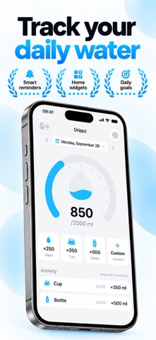 Drippz: Water Intake Tracker Screenshot 1 of 4
