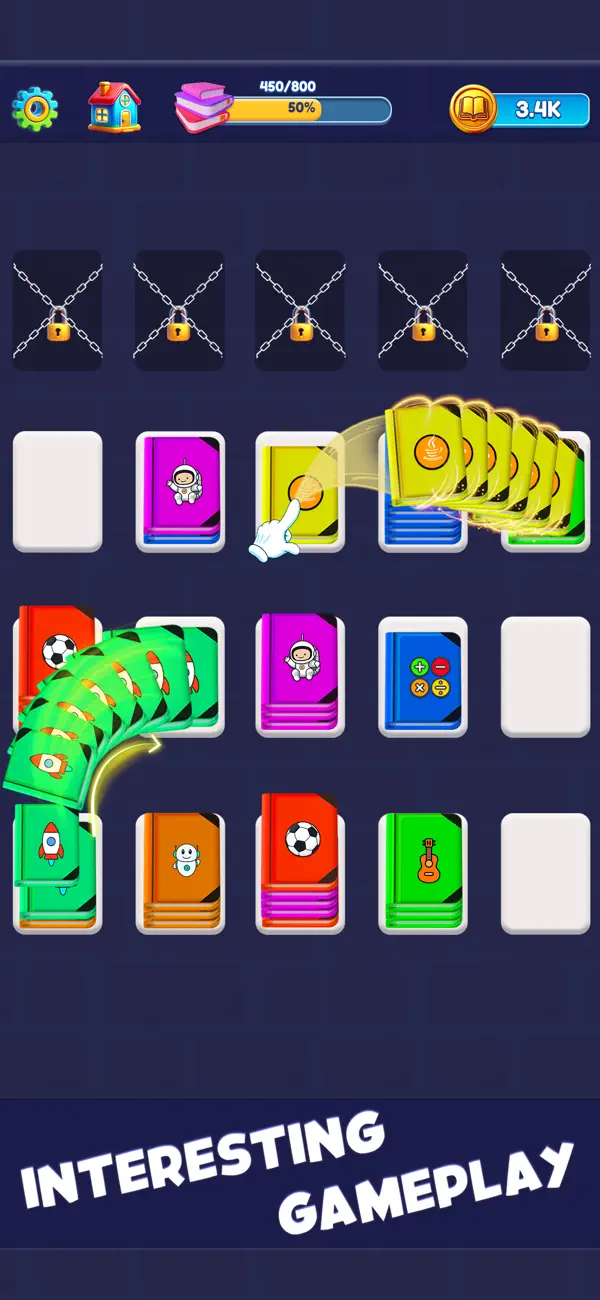Screenshot #1 pour Book Sort: Shuffle Puzzle Game