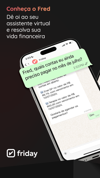 Friday: pagamento de contas Screenshot