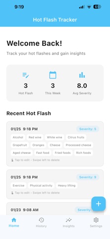 Hot Flash Insight Screenshot 1 of 3