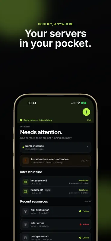 Coolidash - Coolify Manager screenshot 1 of 4