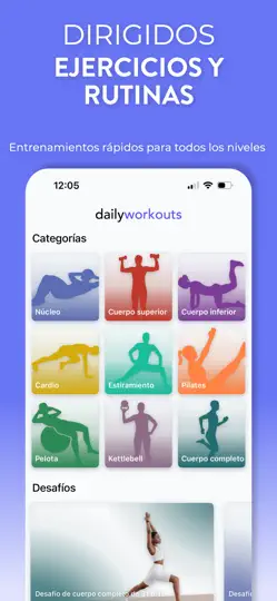 Captura de pantalla de Entrenamientos Diarios:En Casa en iPhone 2