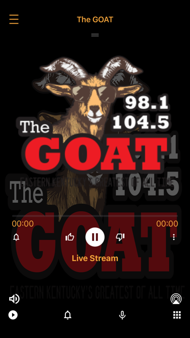 98.1 and 104.5 The GOAT Screenshot
