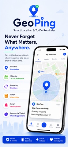 GeoPing: Smart Routine Alerts Screenshot 1 of 7