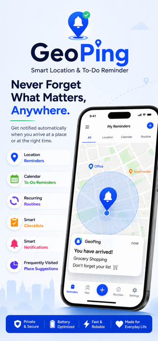 GeoPing: Smart Routine Alerts Screenshot 1 of 7