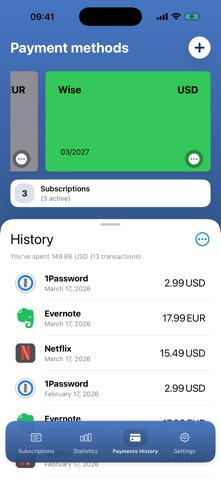 Subscriptions tracking Screenshot 6 of 7