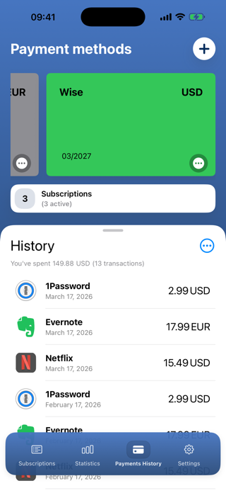 Subscriptions tracking Screenshot 6 of 7