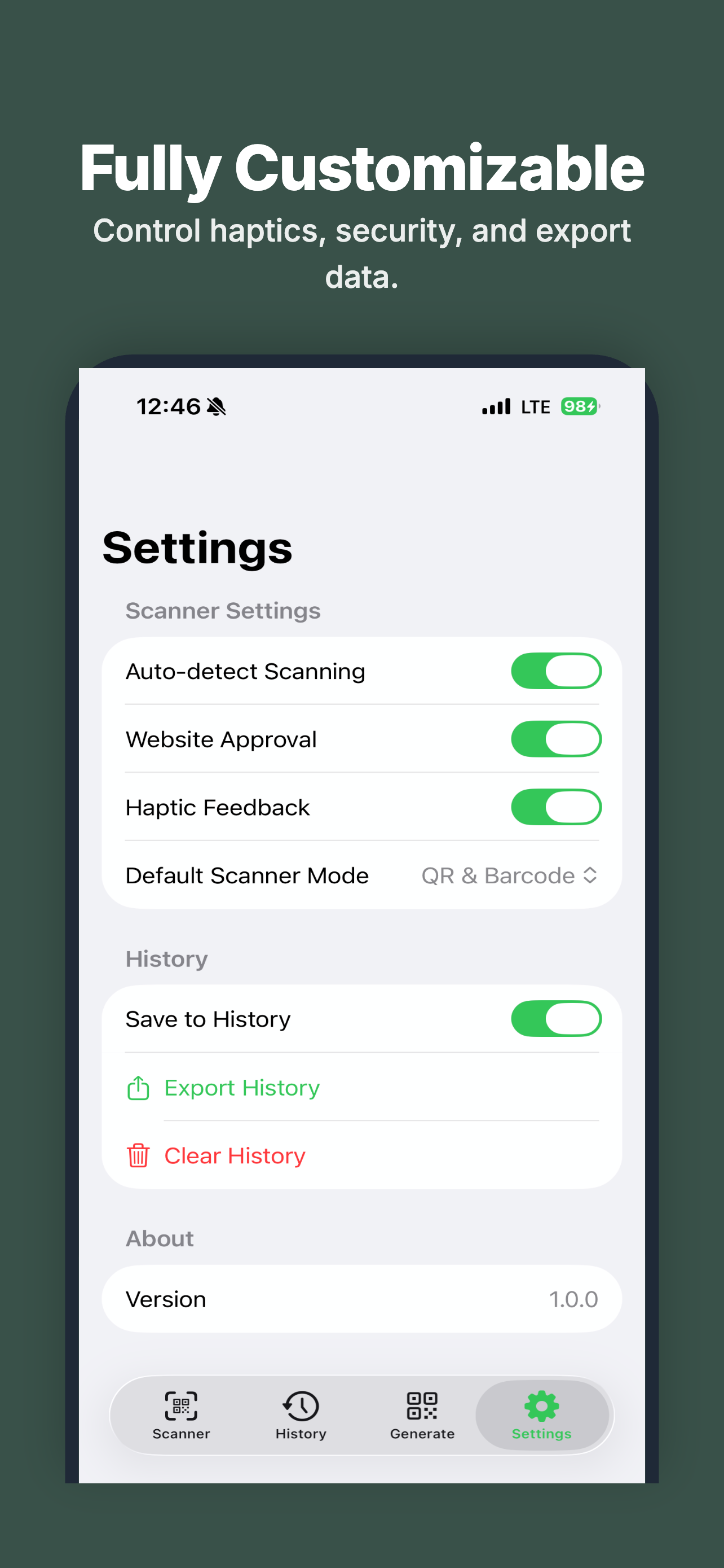 The QR Scanner & Generator Pro screenshot 5