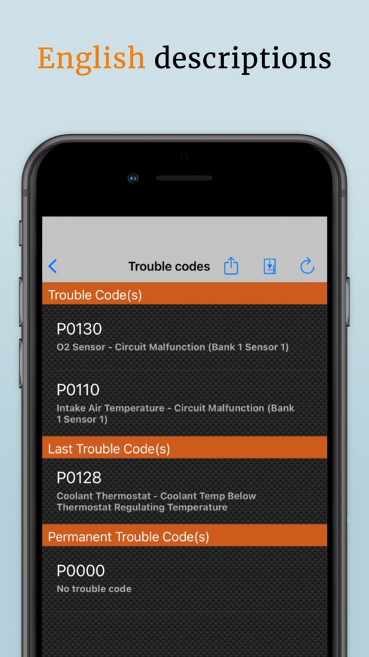 #5. EOBD Facile: OBD 2 Car Scanner (iOS) By: OUTILS OBD FACILE SARL