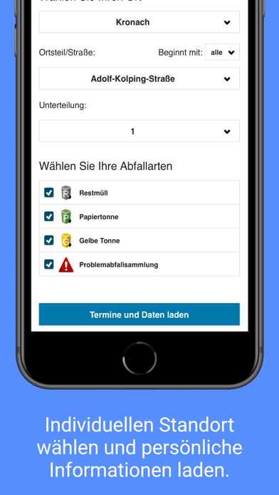 Screenshot #2 pour Landkreis Kronach Abfall-App