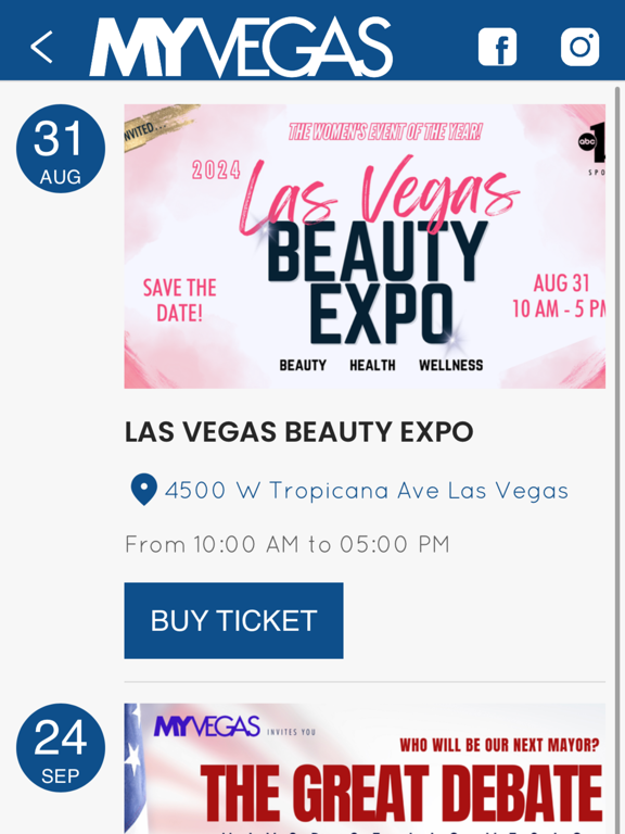 MyVegas iPad screenshot 1 - Lifestyle app
