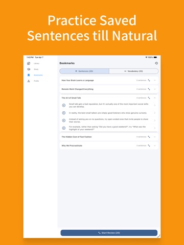Echo Loop: English Coach iPad screenshot