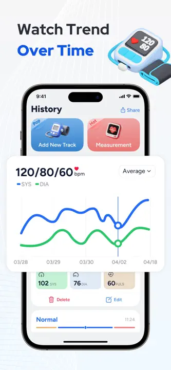 Blood Pressure Monitor-BP Log: Screenshot 2 von 5