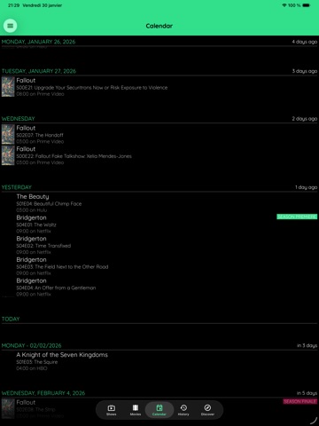 TV Show & Movie Tracker iPad screenshot