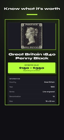StampSnap: Stamp Value Scanner iPhone screenshot