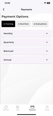 Sports Performance App screenshot