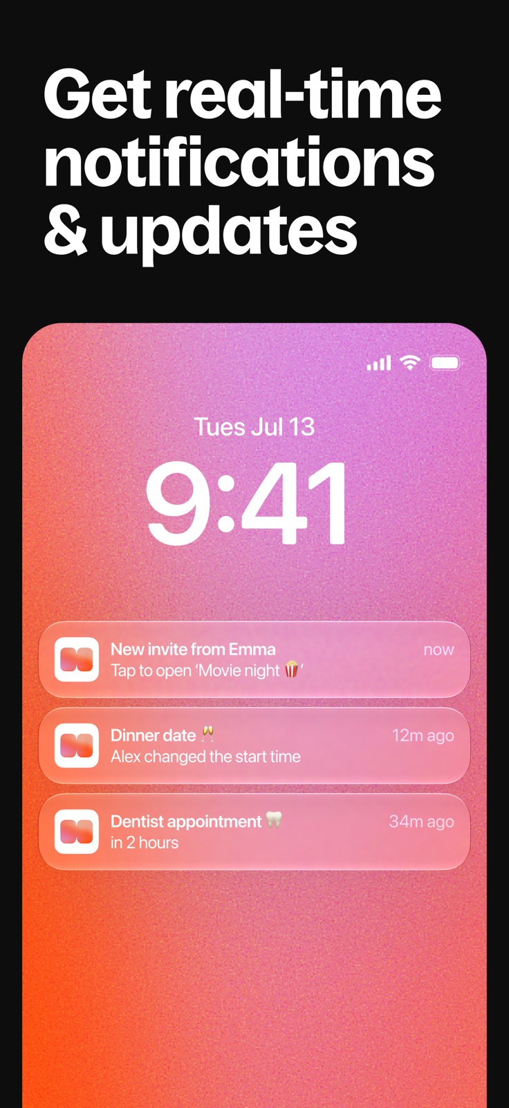 Howbout: shared calendar iphone screenshot 4