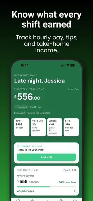 Earnly: Tip Tracker screenshot 1