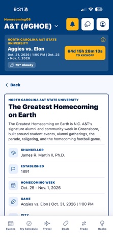 HomecomingOS app screenshot