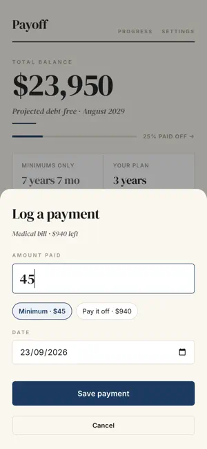 Payoff — Debt Tracker screenshot 4