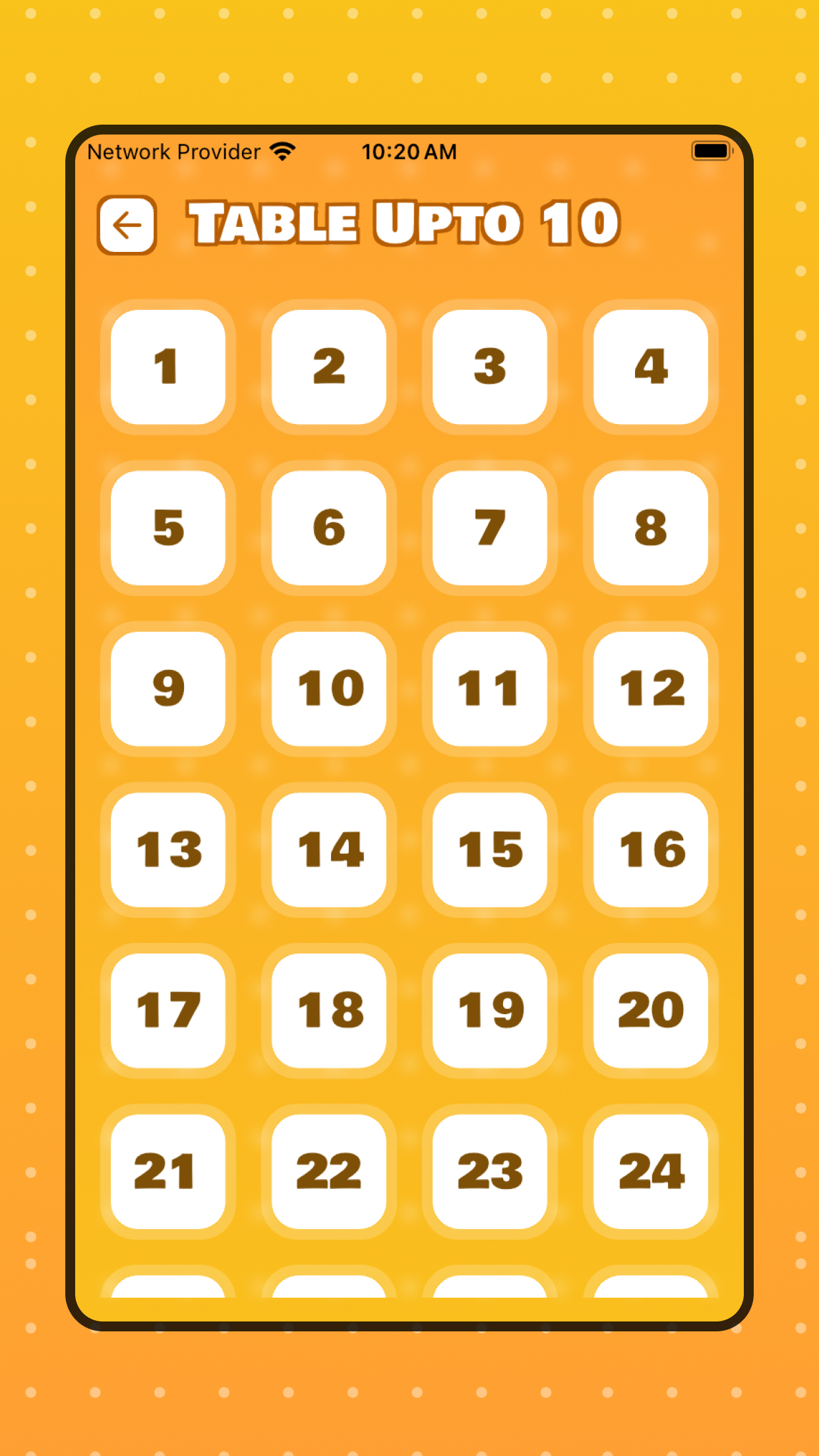 Maths Multiplication Table