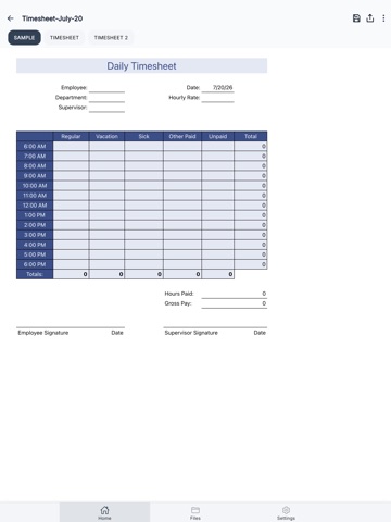 Business Schedule iPad screenshot
