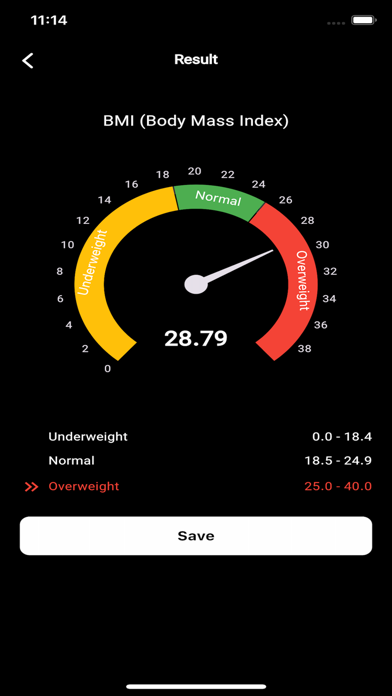 Screenshot #3 pour BMI & Weight Mgr (مدیریت وزن)