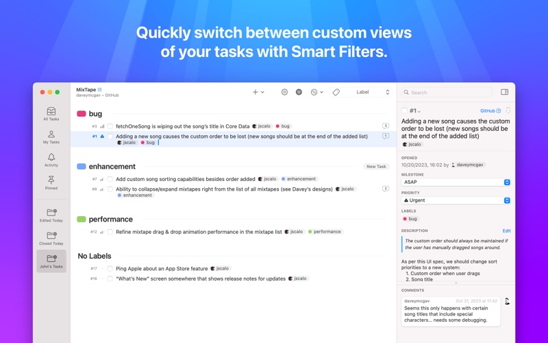 taska for github/gitlab issues iphone screenshot 3